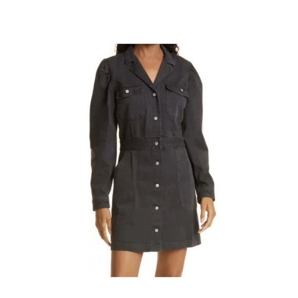Rails Dresses & Skirts - RAILS DENIM MINI SNAP FRONT DRESS SIZE XS CARBON BLACK